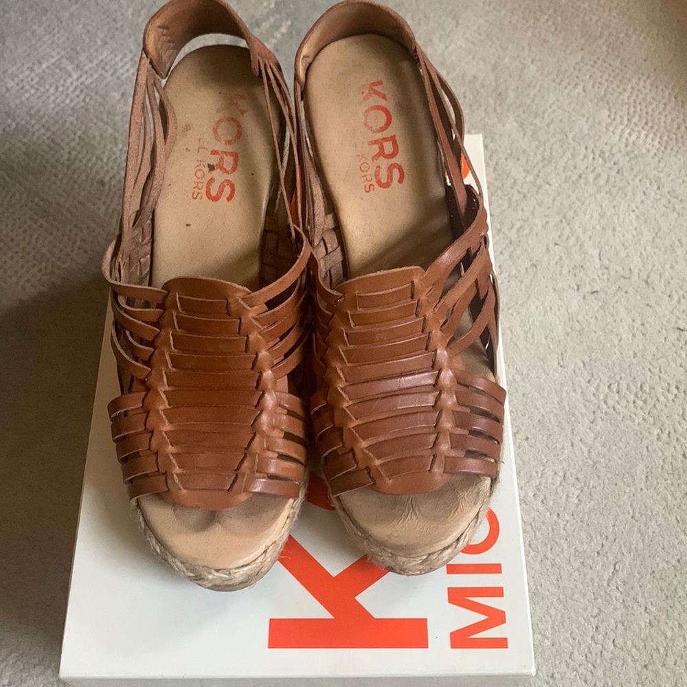 KORS Michael Kors Hurrache style Espadrille Wedge Sandal.